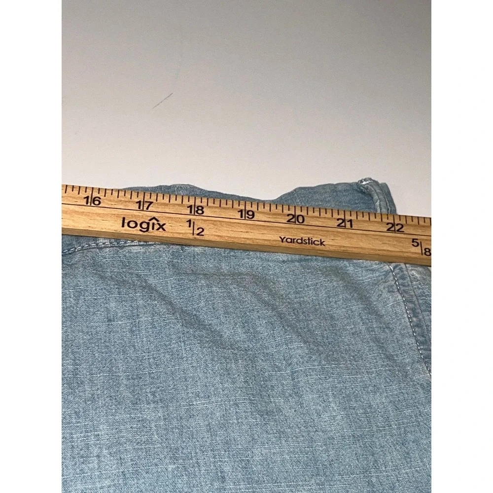 Polo Ralph Lauren Ocean Wash Chambray Shorts Mens 44 Light Blue Cotton Preppy